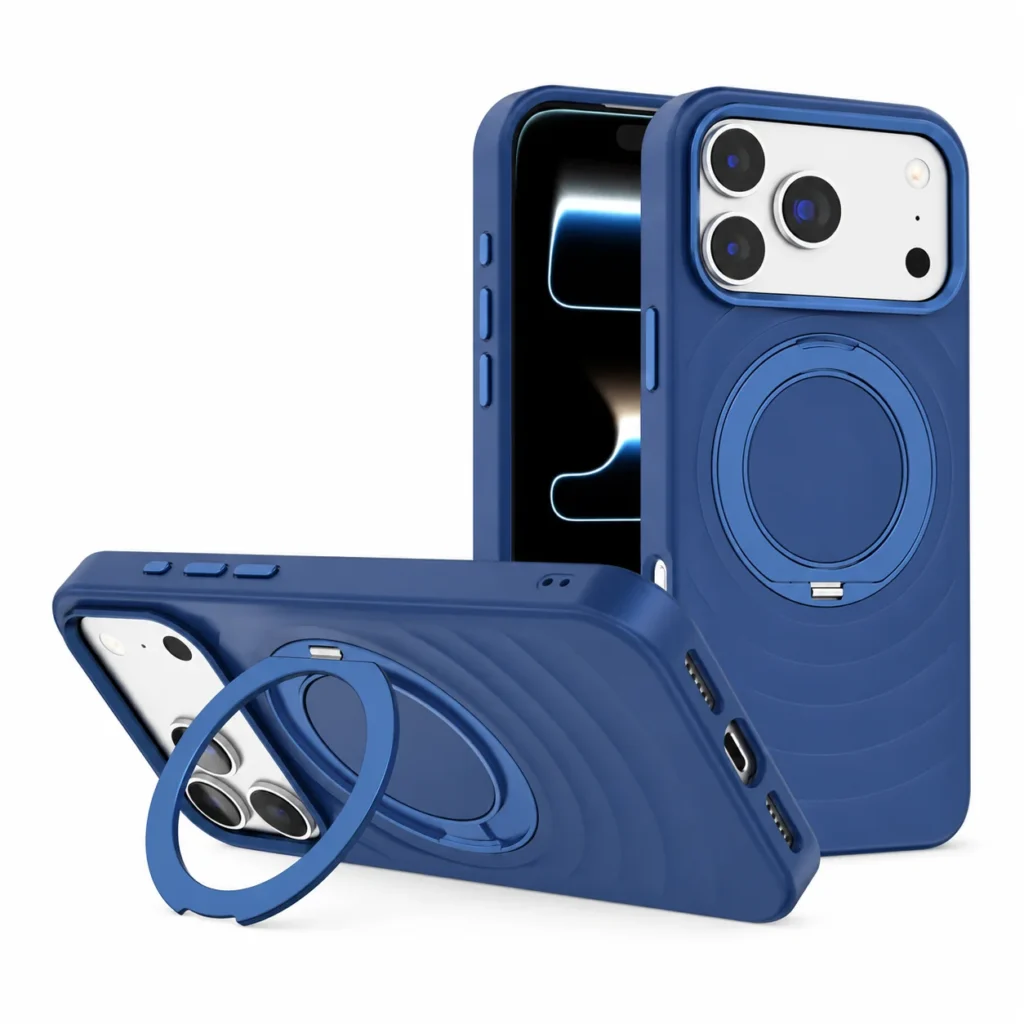 Wave-Pattern Case with Rotating Stand