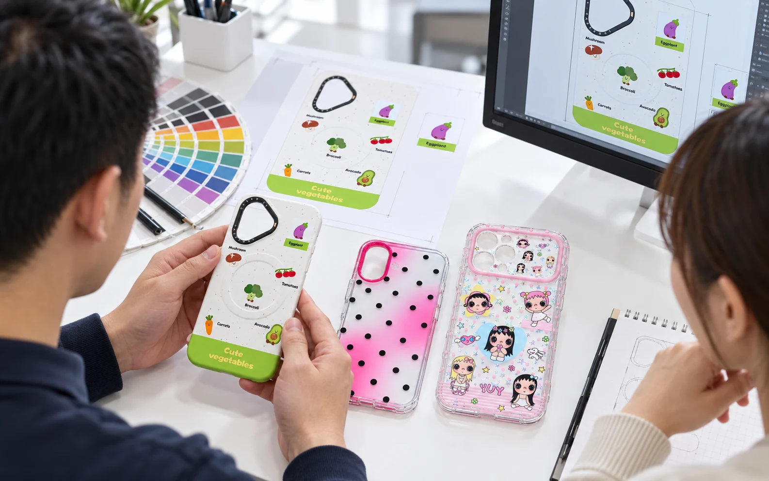 Custom IMD phone case artwork and physical sample review